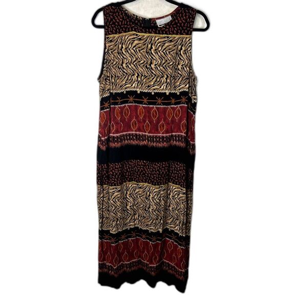 Sheri Martin Vintage Tribal Sleeveless Dress Plus Size 16‎ - Picture 1 of 8